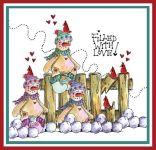 Snowmen Fence Card